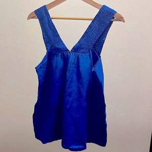 Cute embroidered sleeveless top